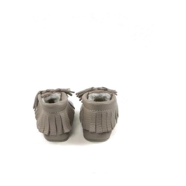 Winter Fringe Moccasins, Gray