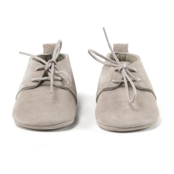 Stone Oxford Shoes, Gray - Loafers - 1