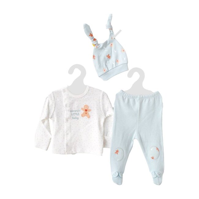 Gingerbread Outfit & Hat Set, White - Mixed Apparel Set - 1