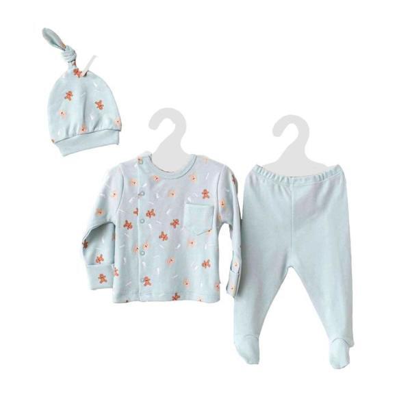 Gingerbread Outfit & Hat Set, Blue