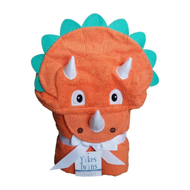 Dinosaur Hooded Towel, Orange