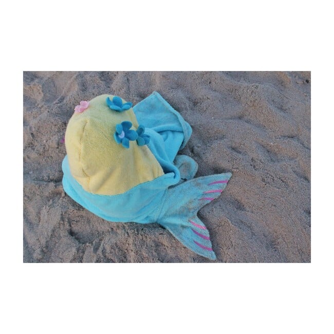 Mermaid Hooded Towel, Blue