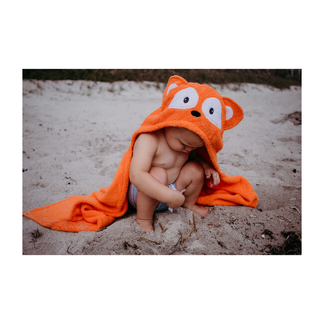 Fox Hooded Towel, Orange