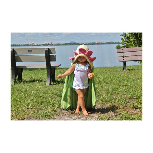 Flower Hooded Towel, Yellow