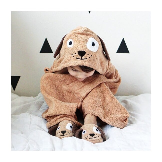 Dog Hooded Towel, Brown