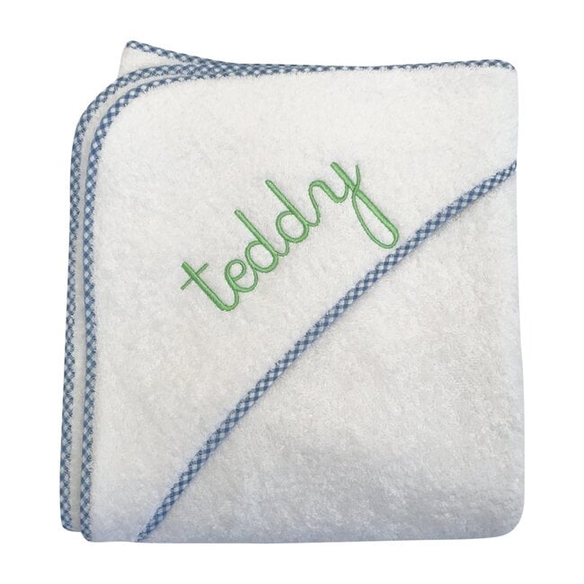 Monogrammable Hooded Terry Towel, Light Blue