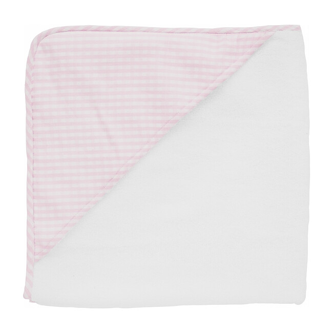 Hooded Towel, Dusty Pink Gingham