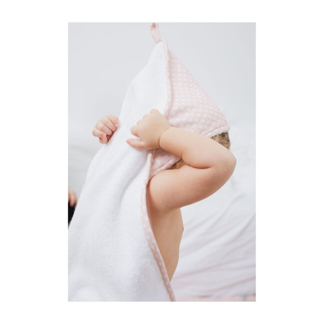 Hooded Towel, Dusty Pink Gingham