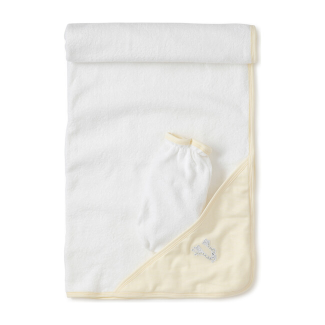 Giraffe Generations Striped Towel & Mitt Set