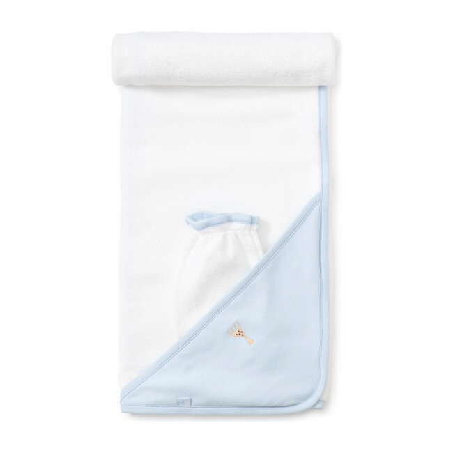 Sophie La Girafe Towel & Mitt Set, Blue