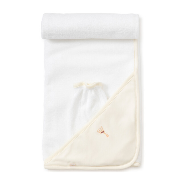 Sophie La Girafe Towel & Mitt Set, Ecru
