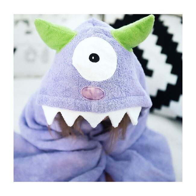 Monster Purple Hooded Towel, Purple