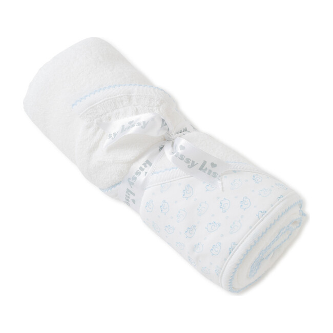 Ele-fun Towel & Mitt Set, Blue