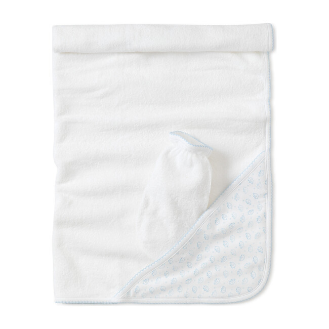 Ele-fun Towel & Mitt Set, Blue