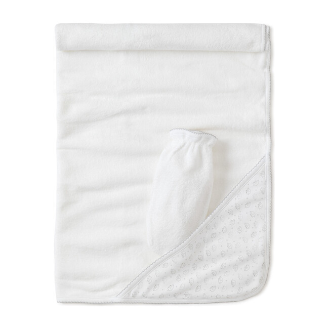 Ele-fun Towel & Mitt Set, Grey