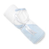 New Dots Towel & Mitt Set, Blue/White - Towels - 1 - thumbnail