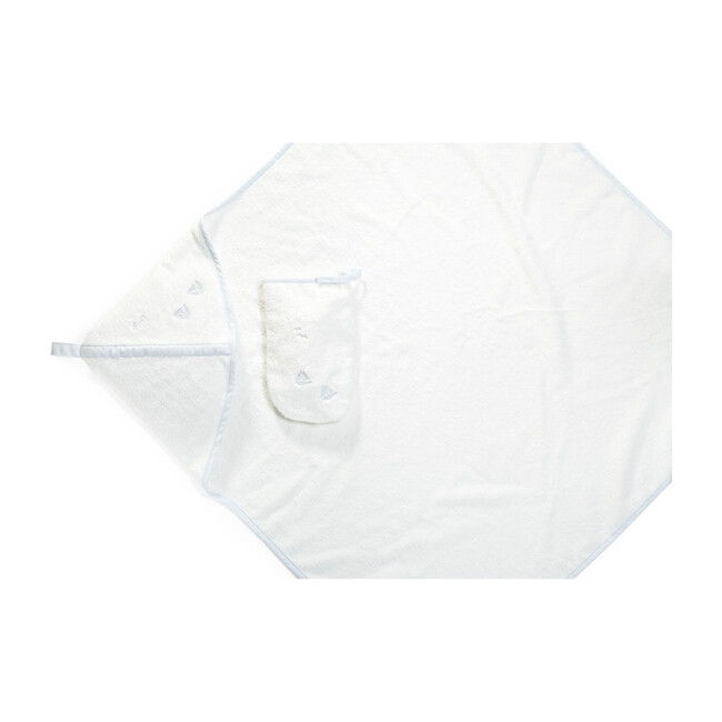 Stokke Hooded Towel, Blue Sea