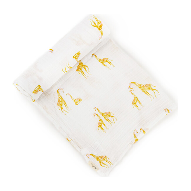 Follow Me Organic Cotton Swaddle, Giraffe