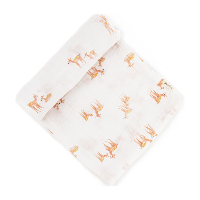 Follow Me Organic Cotton Swaddle, Deer