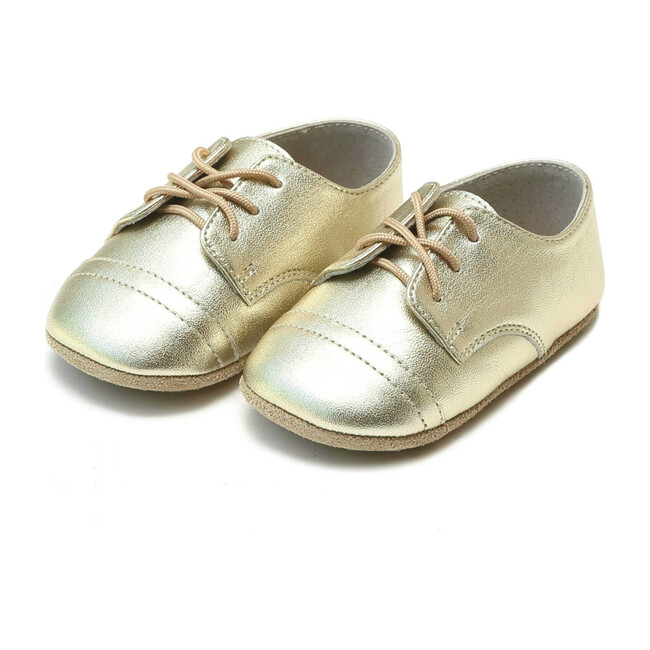 Bailey Derby Crib Shoe, Gold