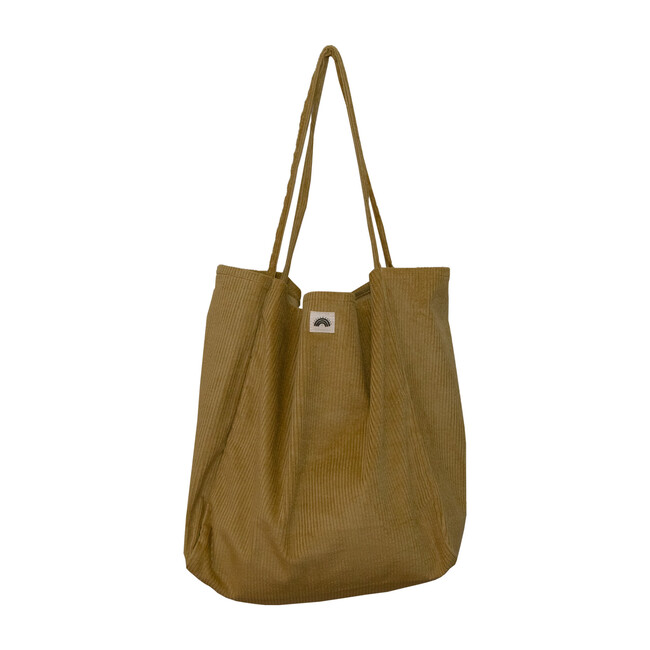 Oversized Corduroy Bag, Golden Kiwi