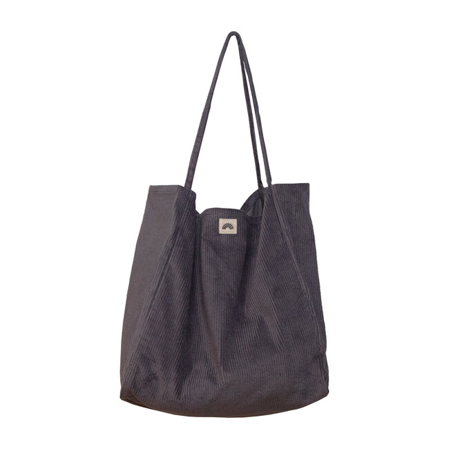 Oversized Corduroy Bag, Slate