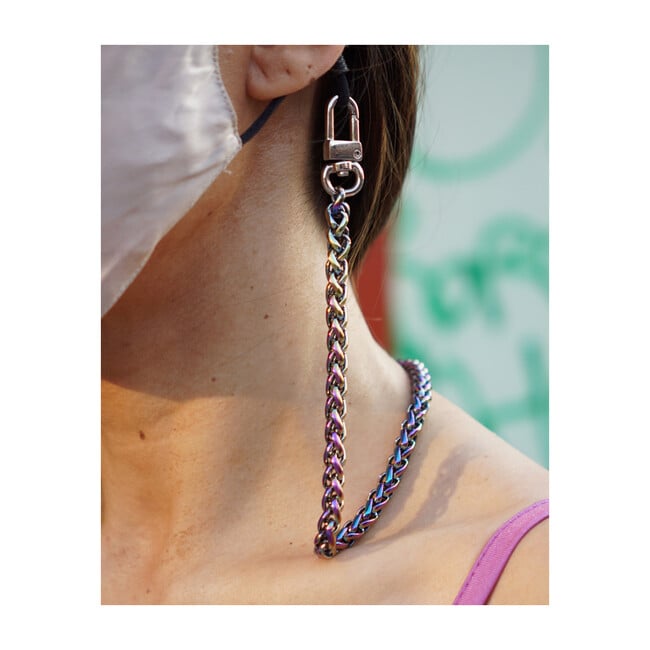 Nikki Mini Face Mask Chain Strap, Mermaid