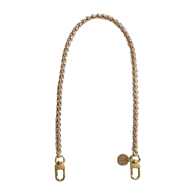 Nikki Mini Face Mask Chain Strap, Gold - Face Masks - 1