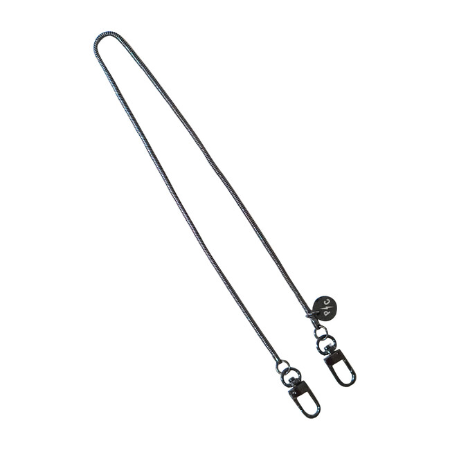 Charlie Mini Face Mask Chain Strap, Gunmetal - Face Masks - 1