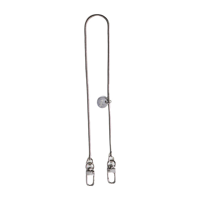 Charlie Mini Face Mask Chain Strap, Silver - Face Masks - 1