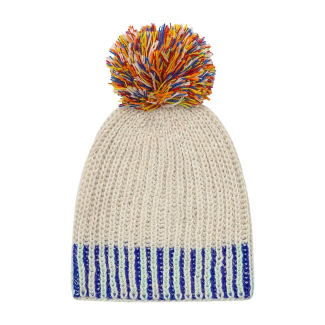 Sprinkled Pom Hat, Cobalt - Hats - 1