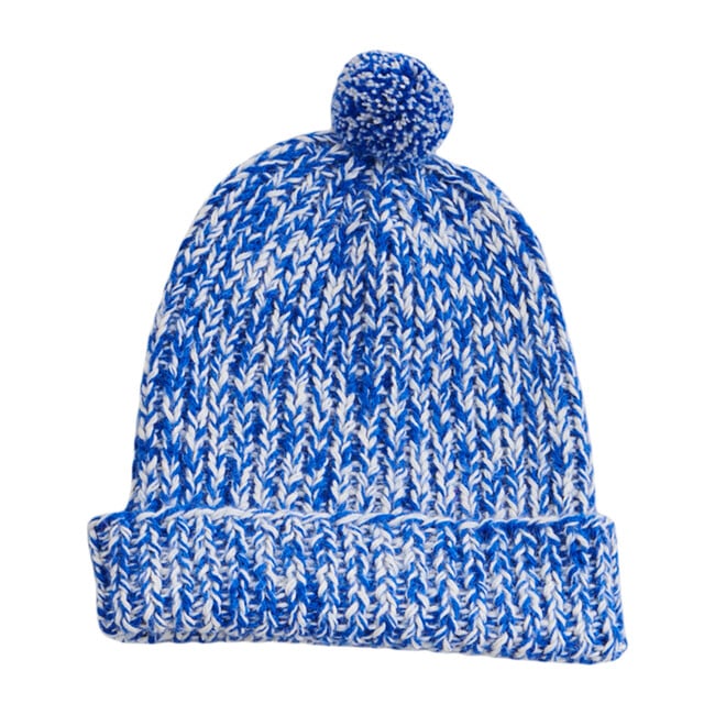 Speckled Pom Hat, Cobalt