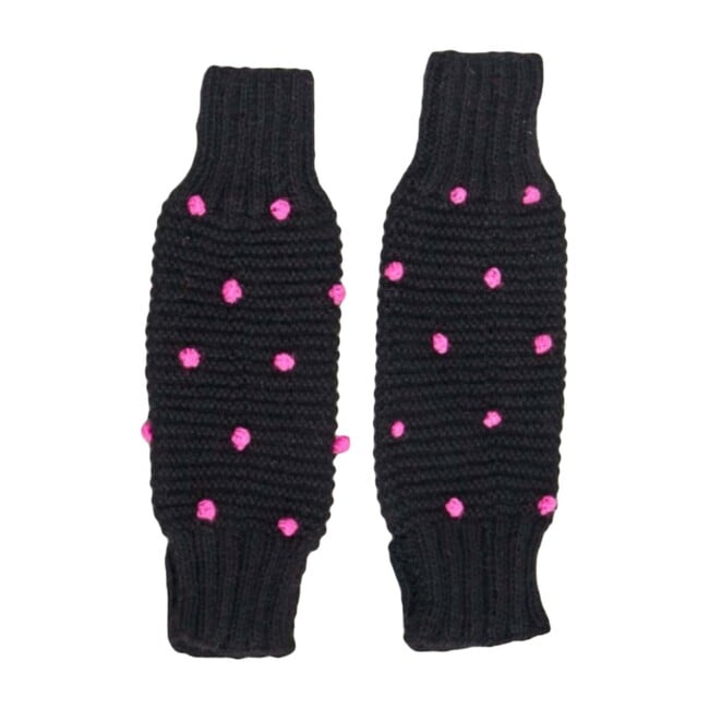 Leg/Arm Warmers, Black/Pink Dot