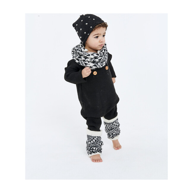 Leg/Arm Warmers, Black/White Aztec