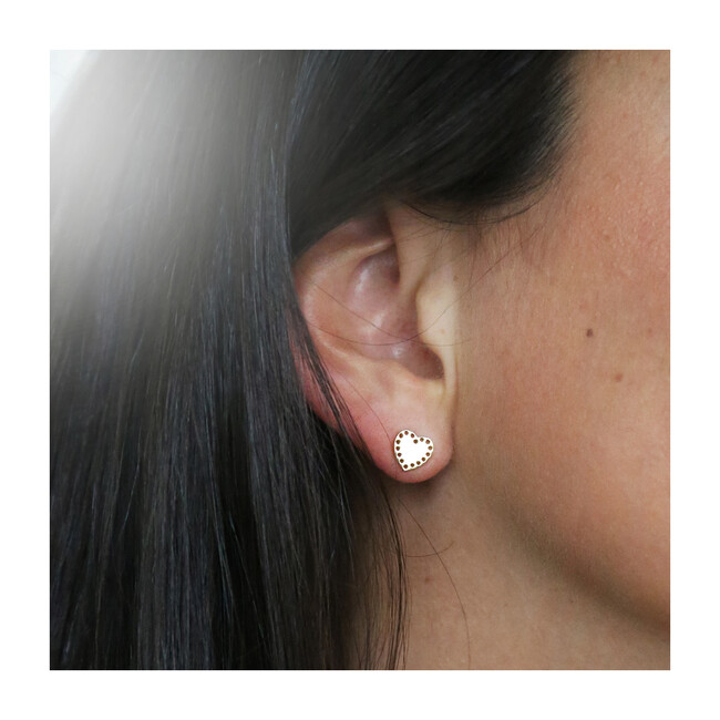 Petite Silver Heart Studs