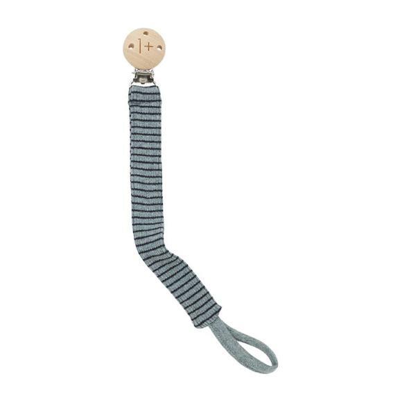 Yukon Pacifier Clip With Thin Stripes, Blue