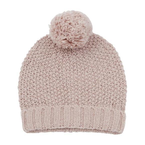 Santis Textured Knit Hat, Pink