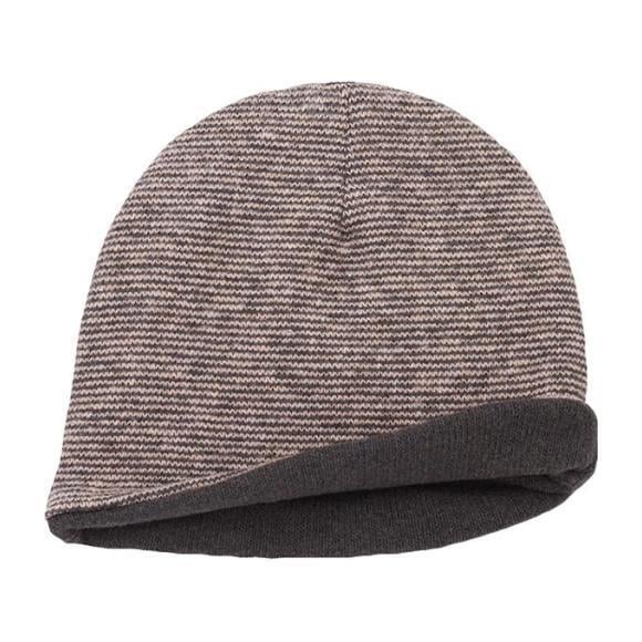 Megeve Reversible Hat With Thin Stripes, Pink