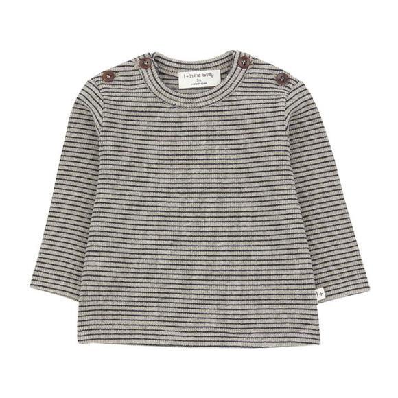 Jasper T-shirt With Thin Stripes, Beige