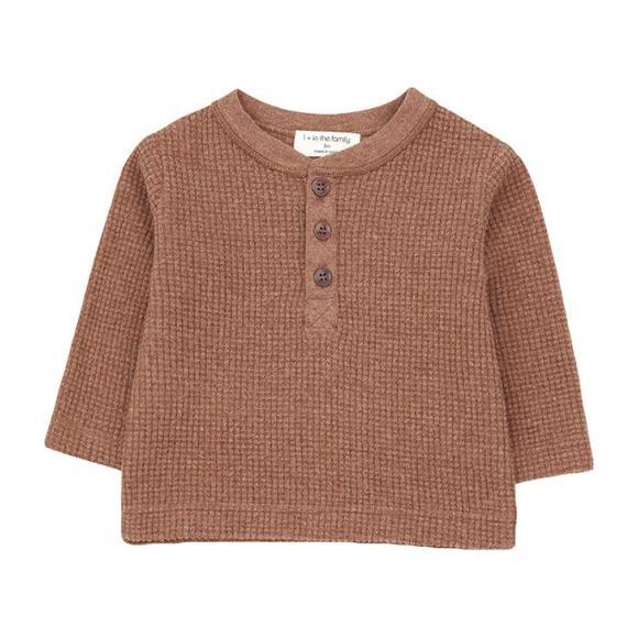 Braies Henley T-shirt, Brown