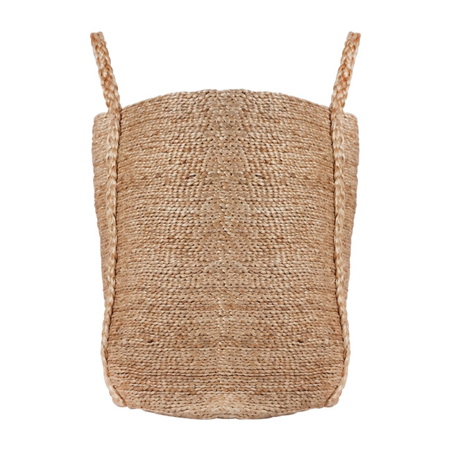 Bazar Tall Fringe Jute Basket, Natural