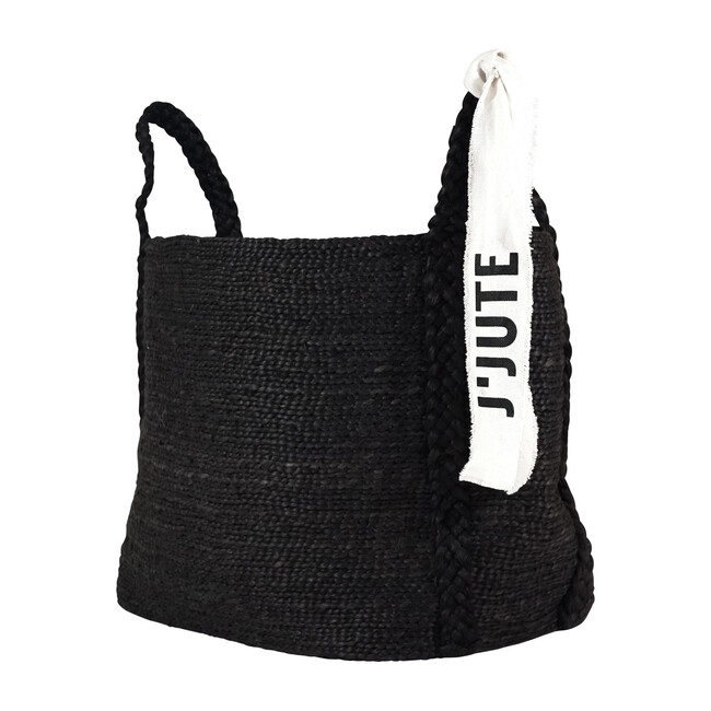 Maya Large Wide Jute Basket, Onyx - Storage - 3