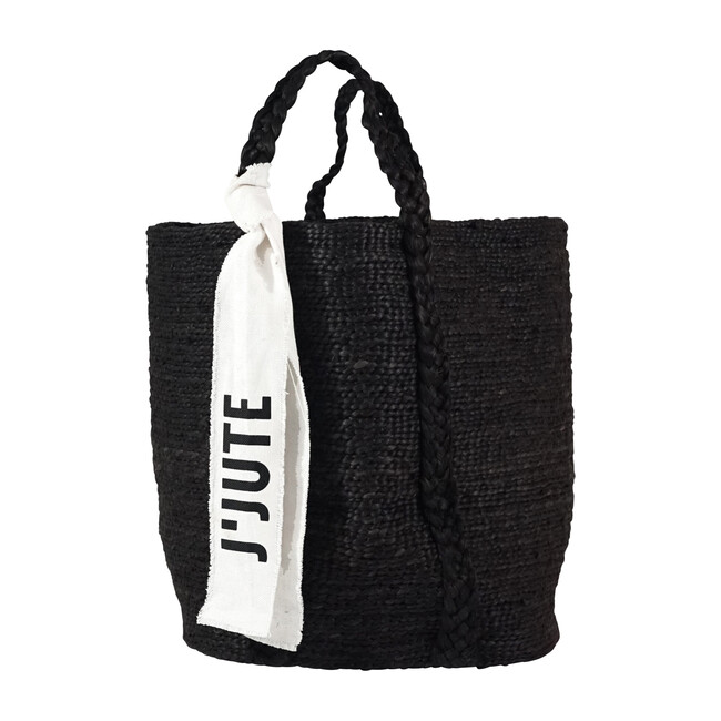 Maya Large Wide Jute Basket, Onyx - Storage - 4