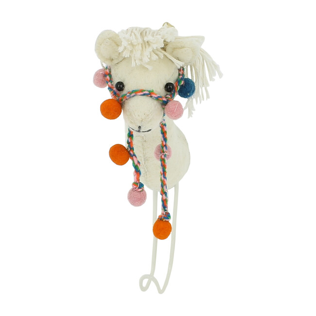 Llama with Pom-Pom Halter Hook, Multi