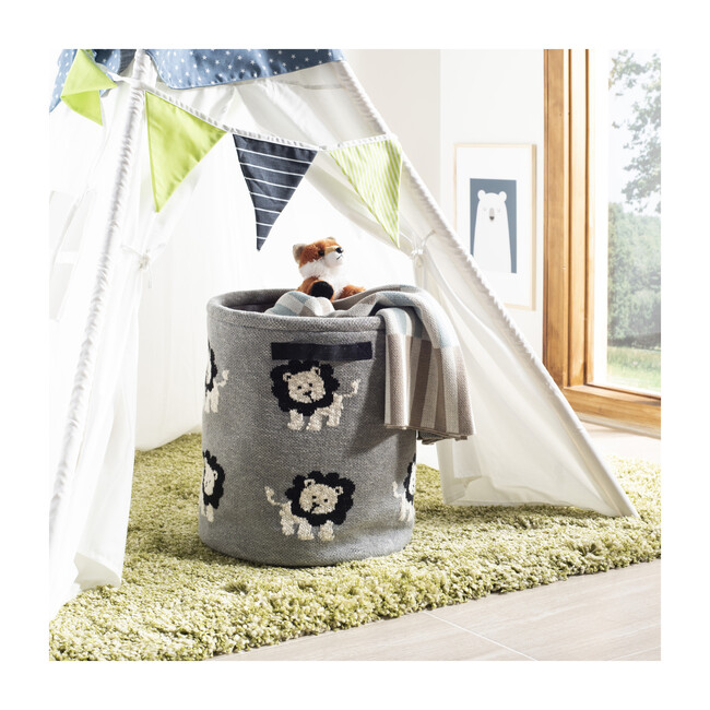 Leo Storage Basket, Dark Grey