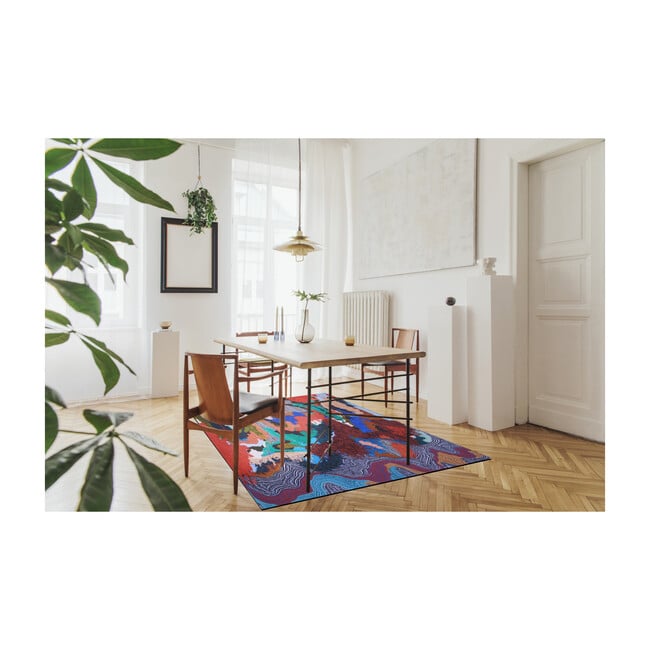 Flow Sweepable Shag Floormat, OG Multi