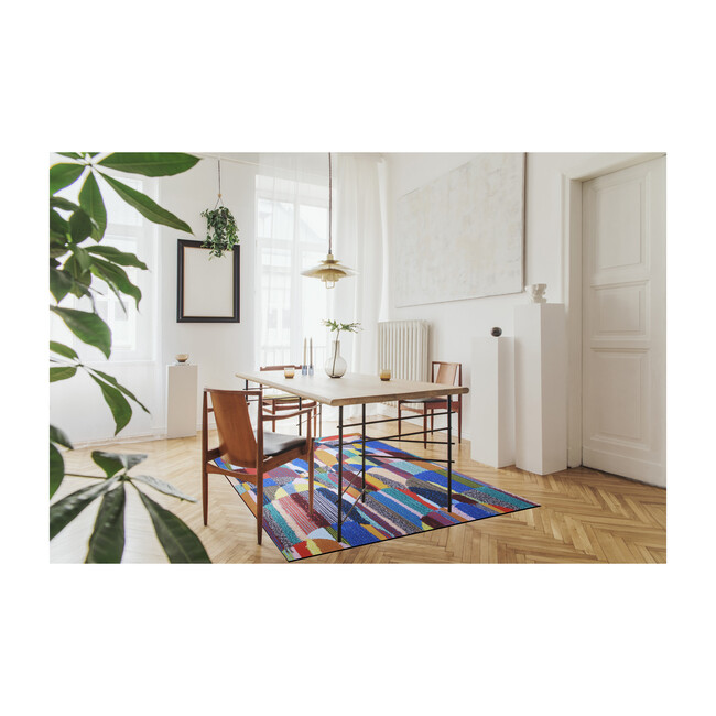 Magic Sweepable Shag Floormat, OG Multi