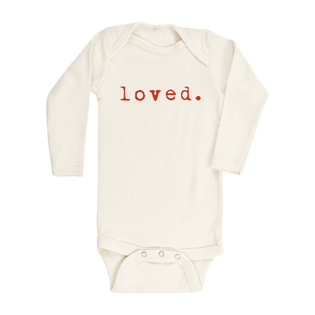 Loved Long Sleeve Onesie, Red