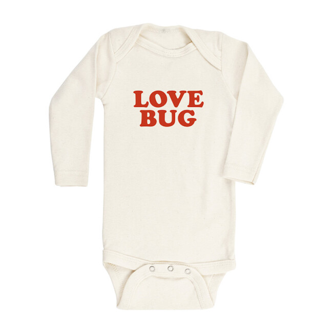 Love Bug Long Sleeve Onesie, Red