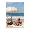 Beach Umbrella, Cream & White - Umbrellas - 2